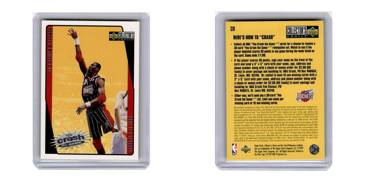 1997 Collector's Choice You Crash the Game Hakeem Olajuwon Rockets #C10