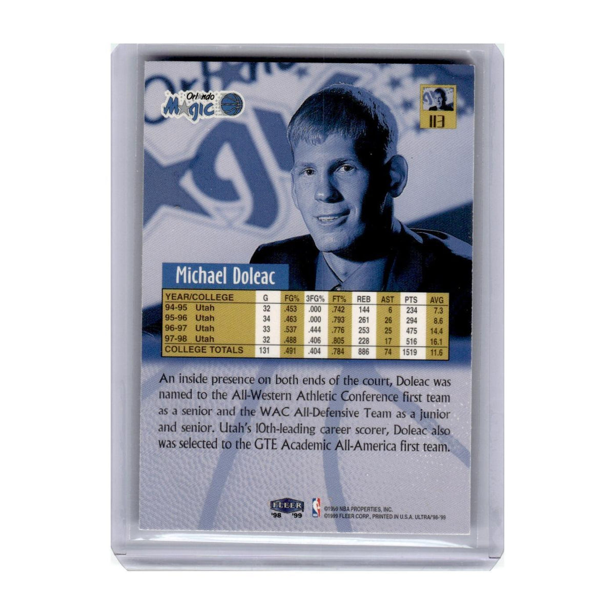 1998 Fleer Ultra Michael Doleac RC Magic #113