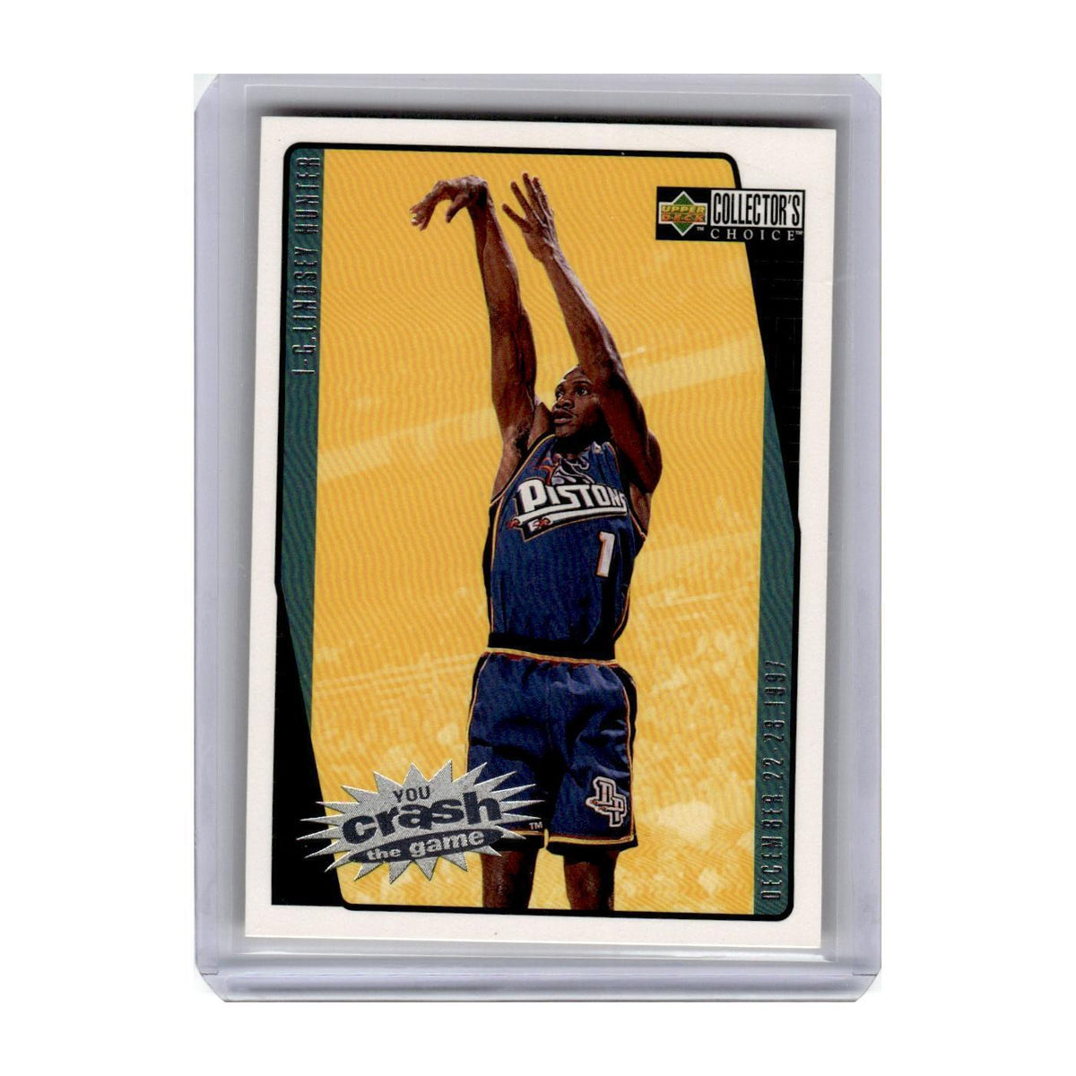 1997 Collector's Choice You Crash the Game Lindsey Hunter Pistons #C8