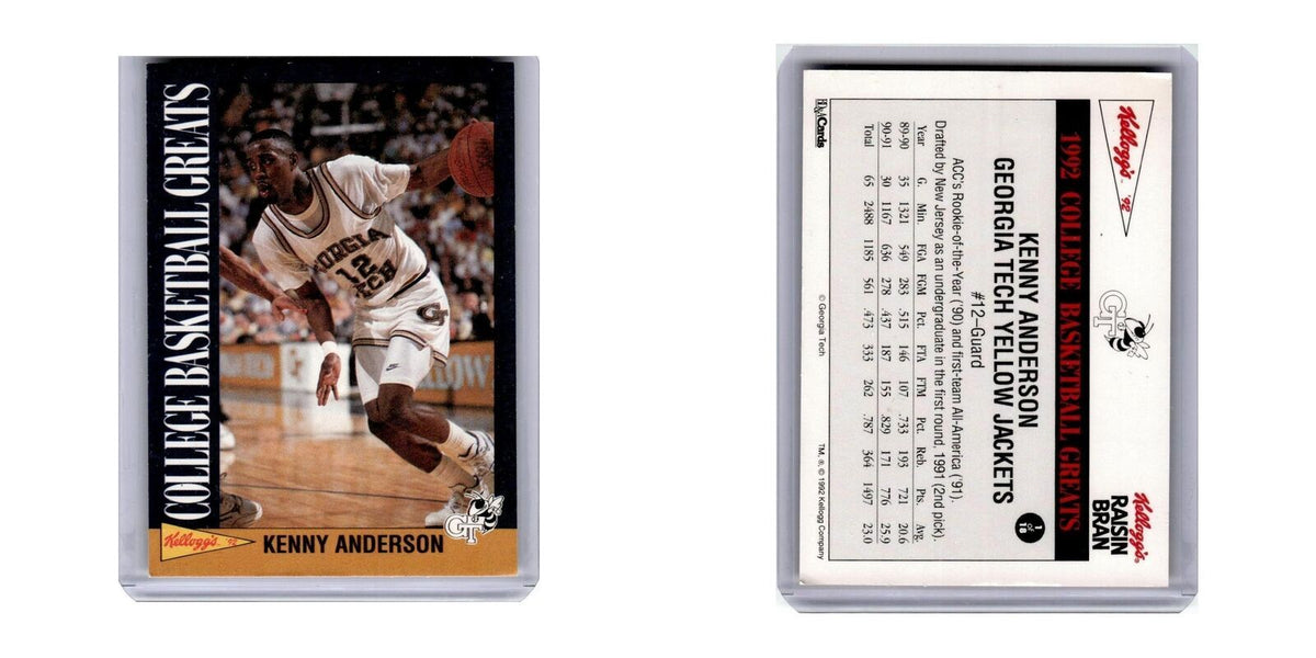 1991 Kellogg's College Basketball Greats Kenny Anderson #1