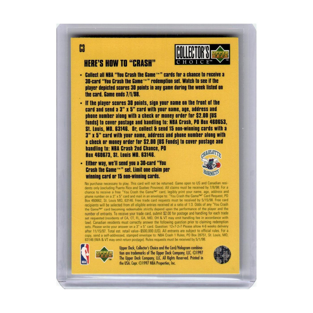 1997 Collector's Choice You Crash the Game Glen Rice Hornets #C3