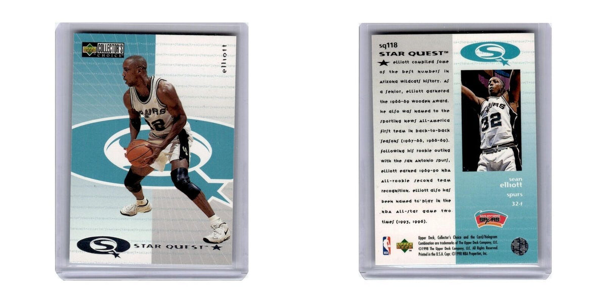 1997 Collector's Choice StarQuest Sean Elliott Spurs #SQ118
