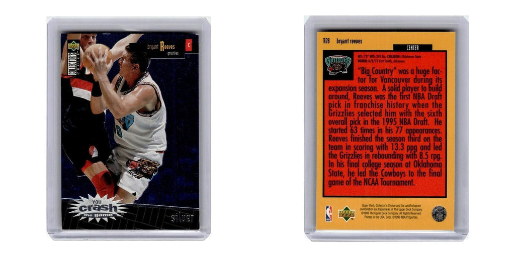 1996 Collector's Choice You Crash the Game Bryant Reeves Vancouver Grizzlies