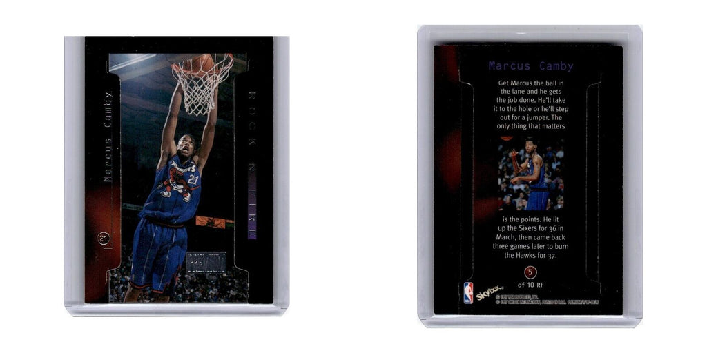 1997 SkyBox Premium Rock n' Fire Marcus Camby Raptors #5 RF