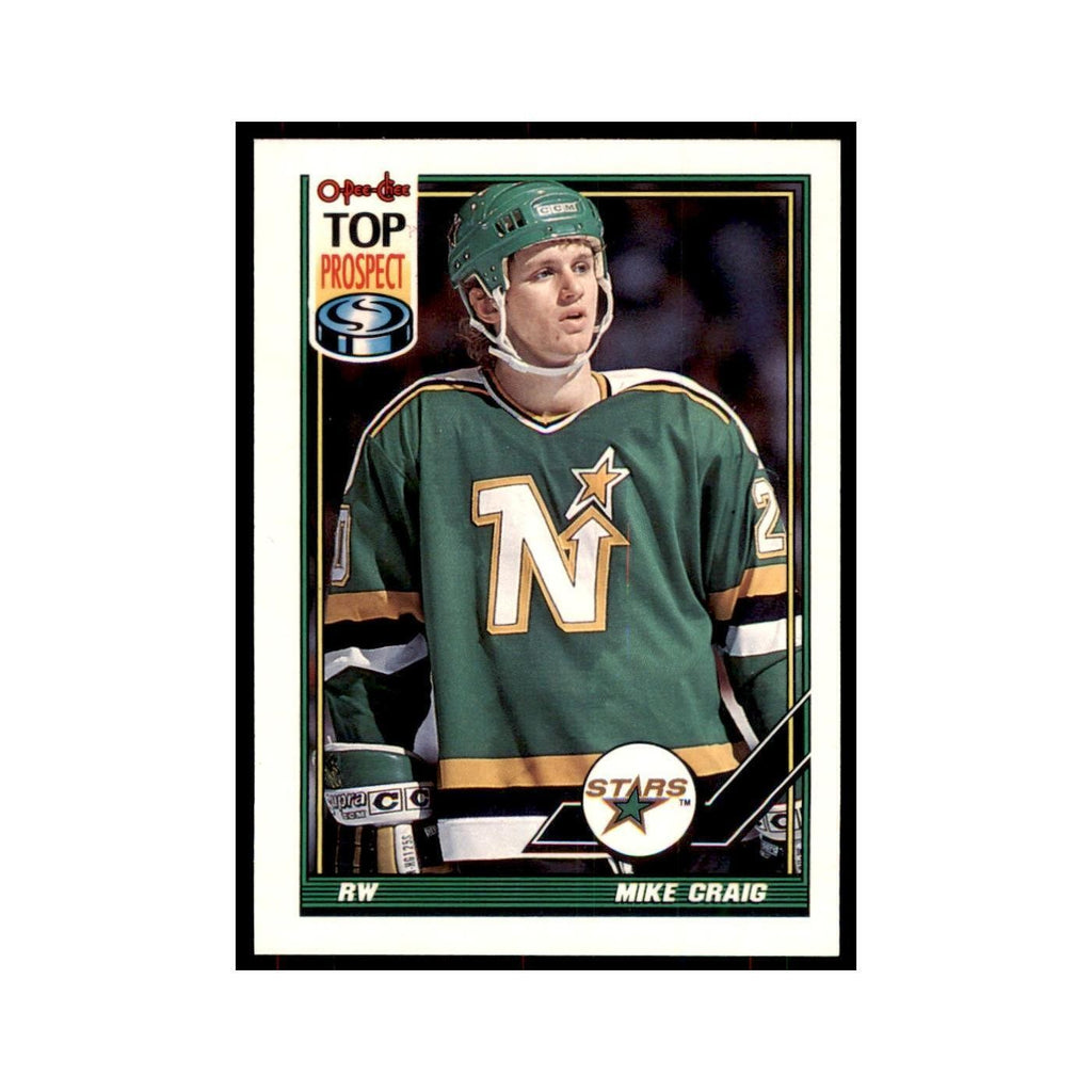 Mike Craig 1991 O-Pee-Chee #187 Minnesota North Stars Hockey Card NM