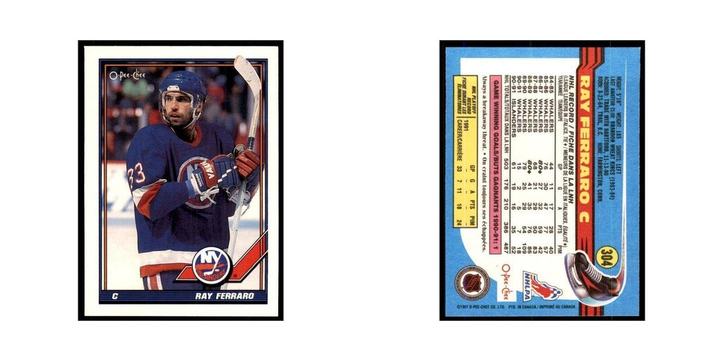 Ray Ferraro 1991 O-Pee-Chee #304 New York Islanders Hockey Card NM