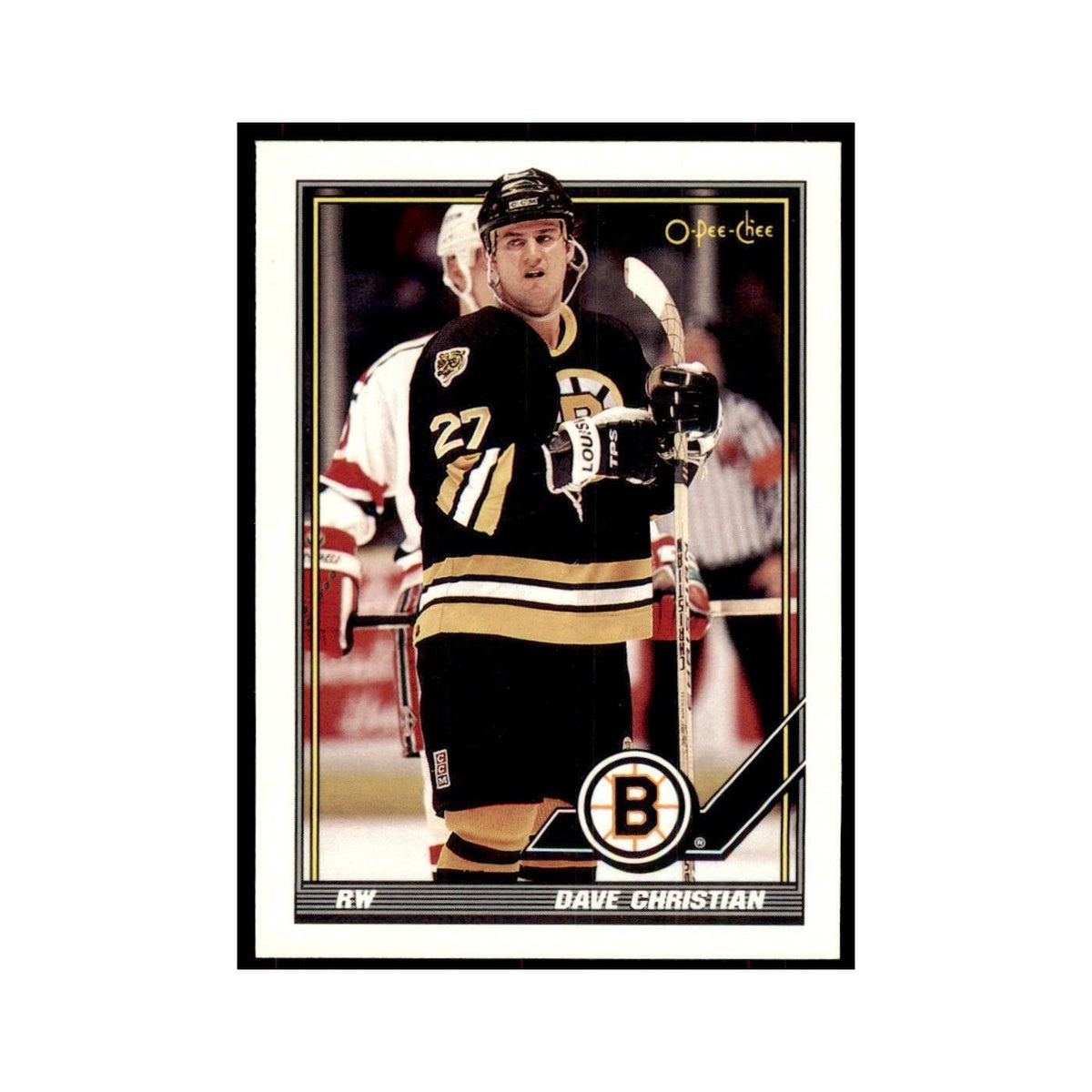 Dave Christian 1991 O-Pee-Chee #276 Boston Bruins Hockey Card NM