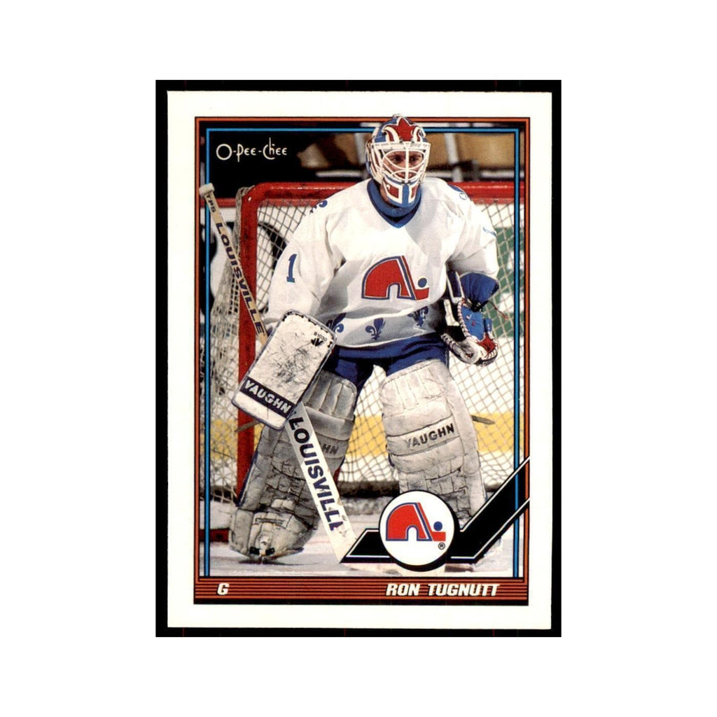 Ron Tugnutt 1991 O-Pee-Chee #181 Quebec Nordiques Hockey Card NM