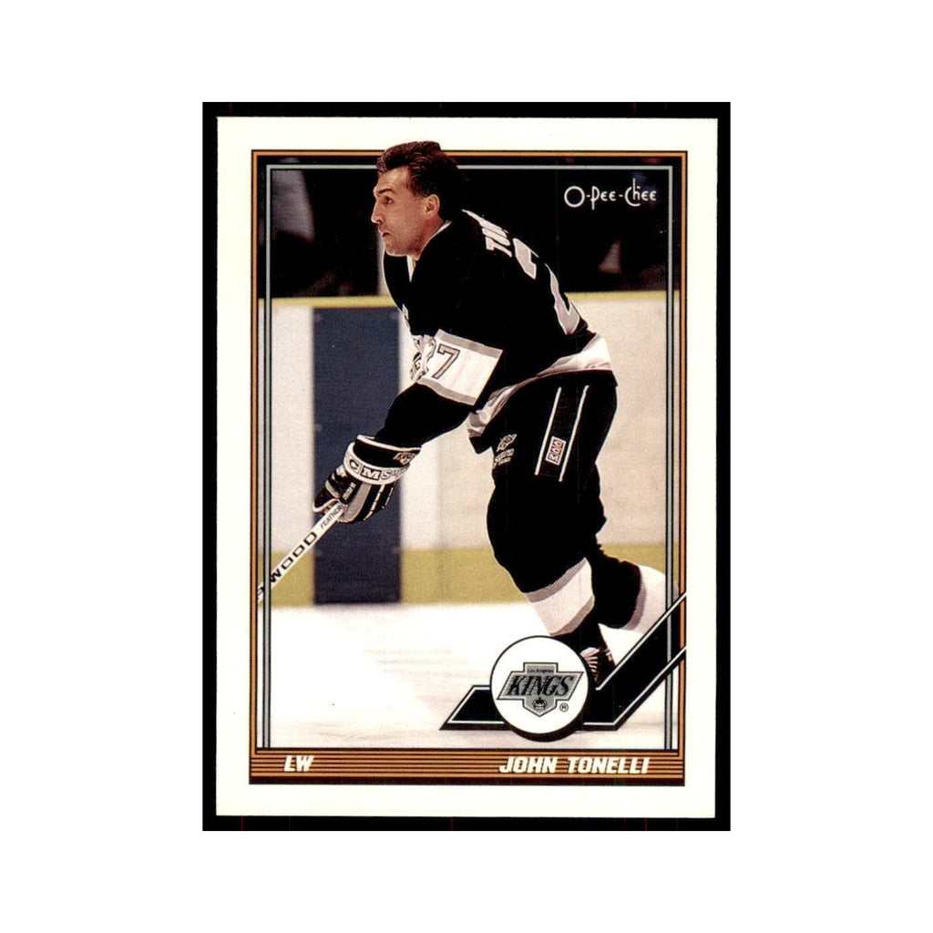 John Tonelli 1991 O-Pee-Chee #161 Los Angeles Kings Hockey Card NM