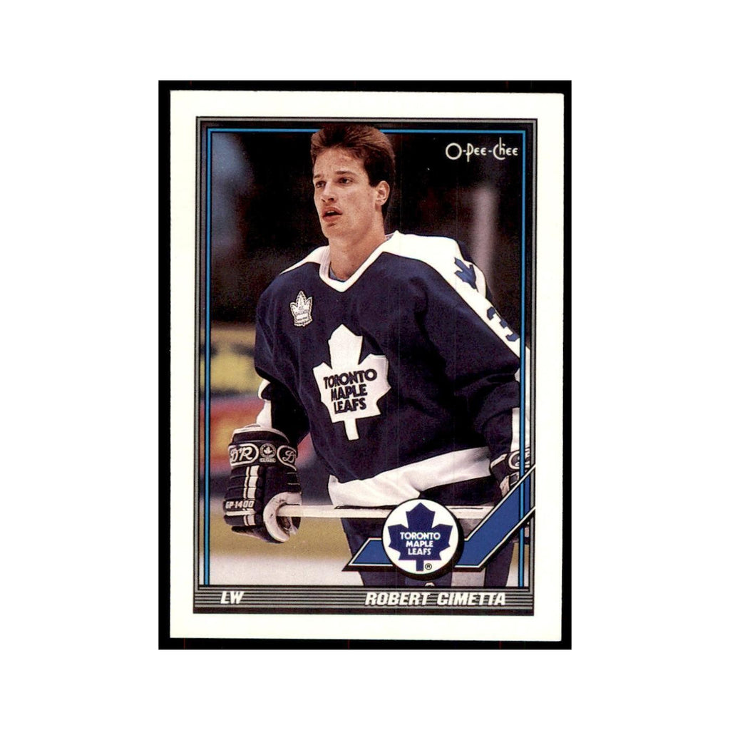 Robert Cimetta 1991 O-Pee-Chee #256 Toronto Maple Leafs Hockey Card NM