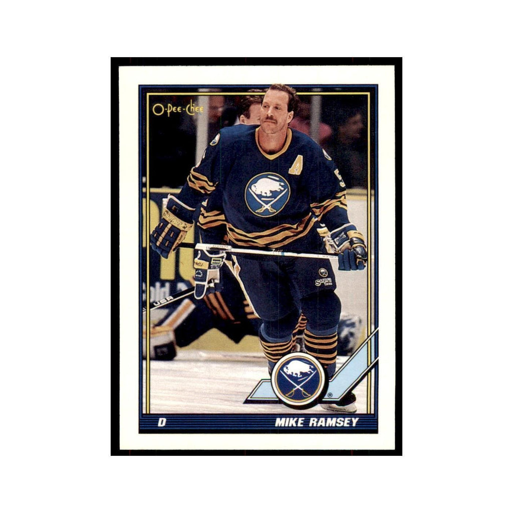 Mike Ramsey 1991 O-Pee-Chee #236 Buffalo Sabres Hockey Card NM
