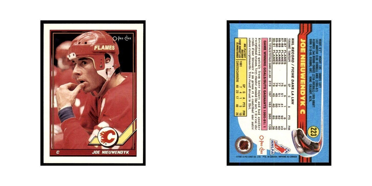 Joe Nieuwendyk 1991 O-Pee-Chee #223 Calgary Flames Hockey Card NM