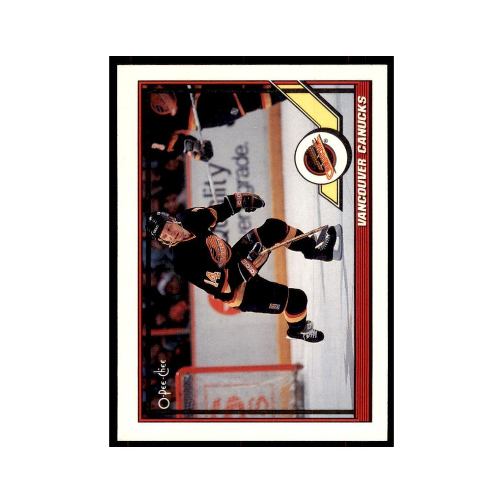Vancouver Canucks 1991 O-Pee-Chee #242 Vancouver Canucks Hockey Card NM