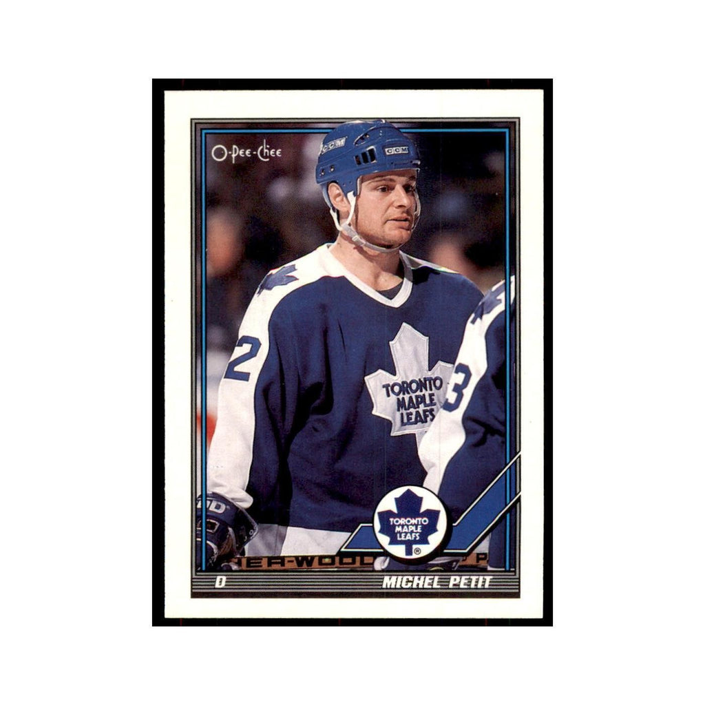 Michel Petit 1991 O-Pee-Chee #166 Toronto Maple Leafs Hockey Card NM