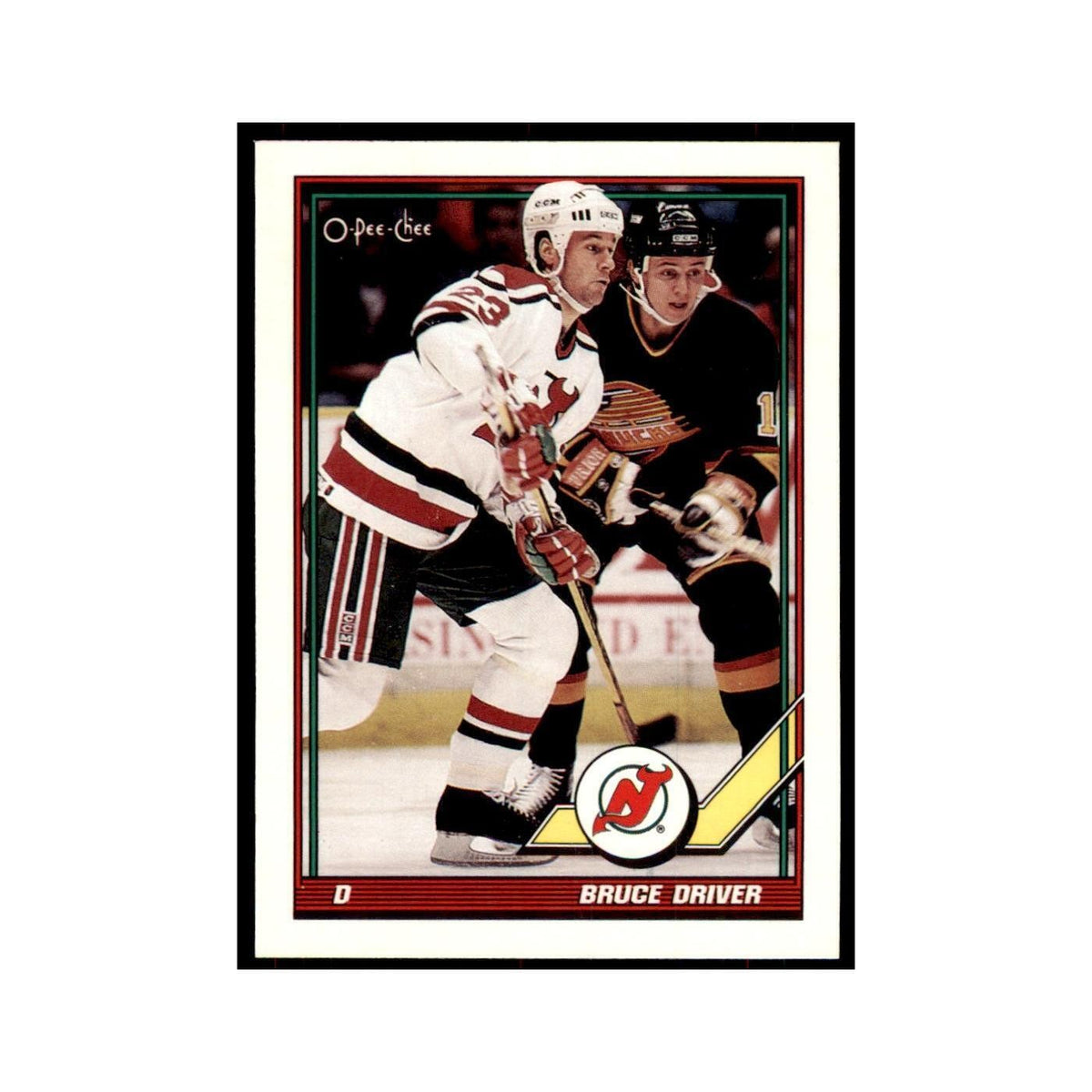 Bruce Driver 1991 O-Pee-Chee #294 New Jersey Devils Hockey Card NM