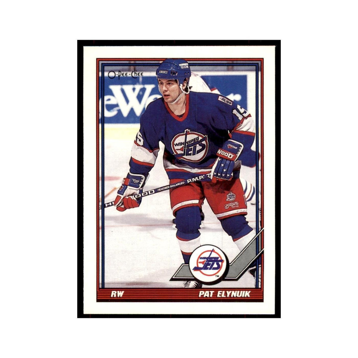 Pat Elynuik 1991 O-Pee-Chee #326 Winnipeg Jets Hockey Card NM