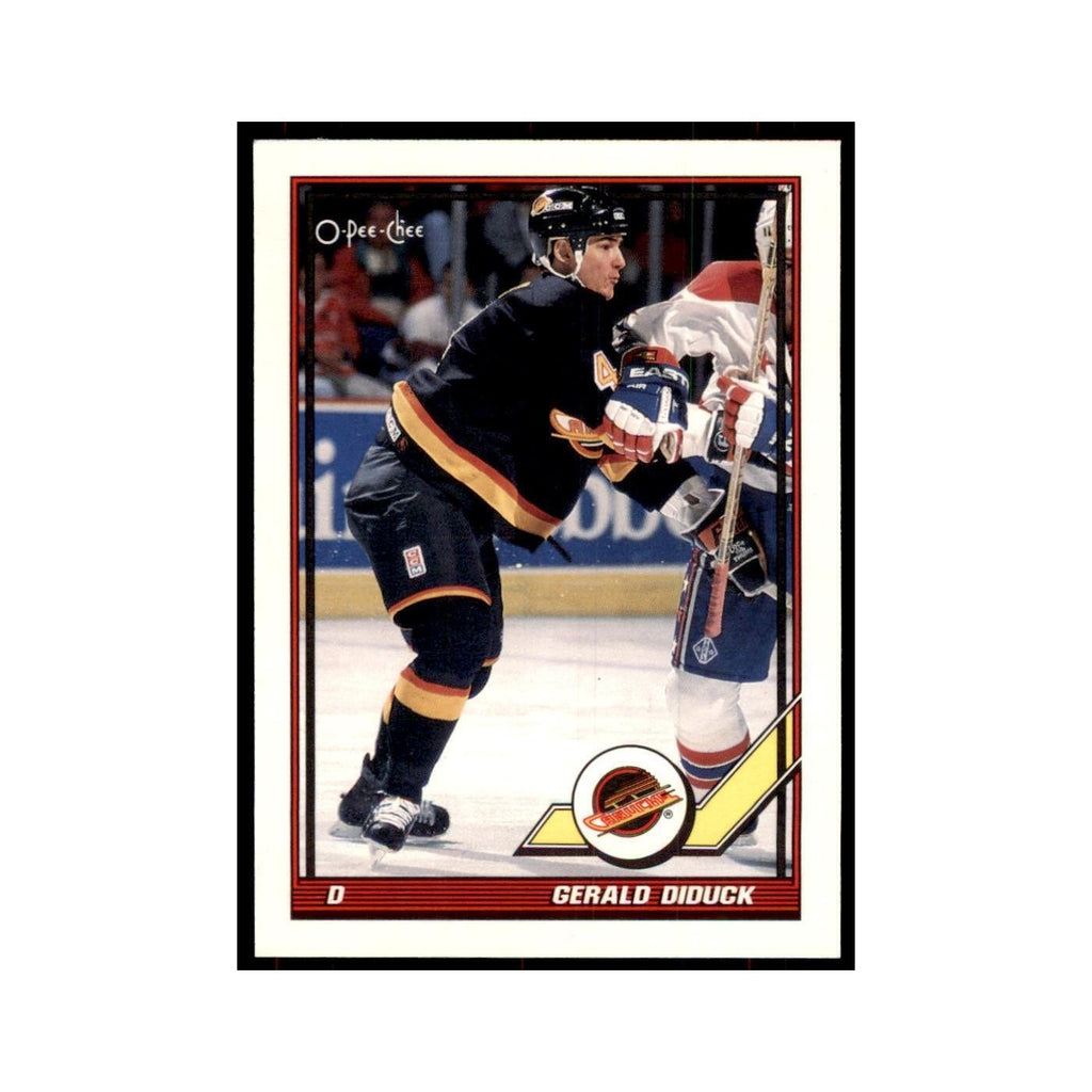 Gerald Diduck 1991 O-Pee-Chee #280 Vancouver Canucks Hockey Card NM