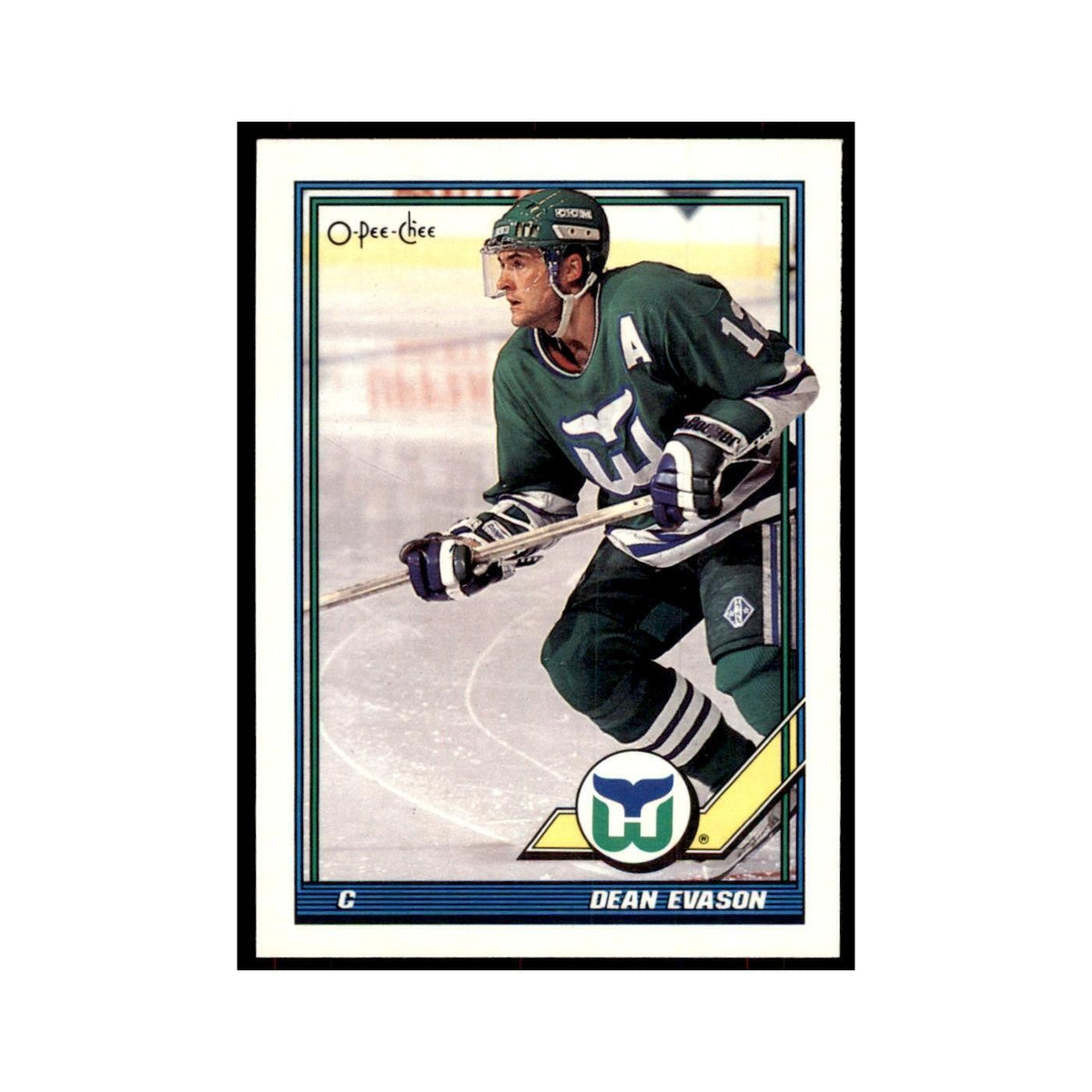 Dean Evason 1991 O-Pee-Chee #325 Hartford Whalers Hockey Card NM