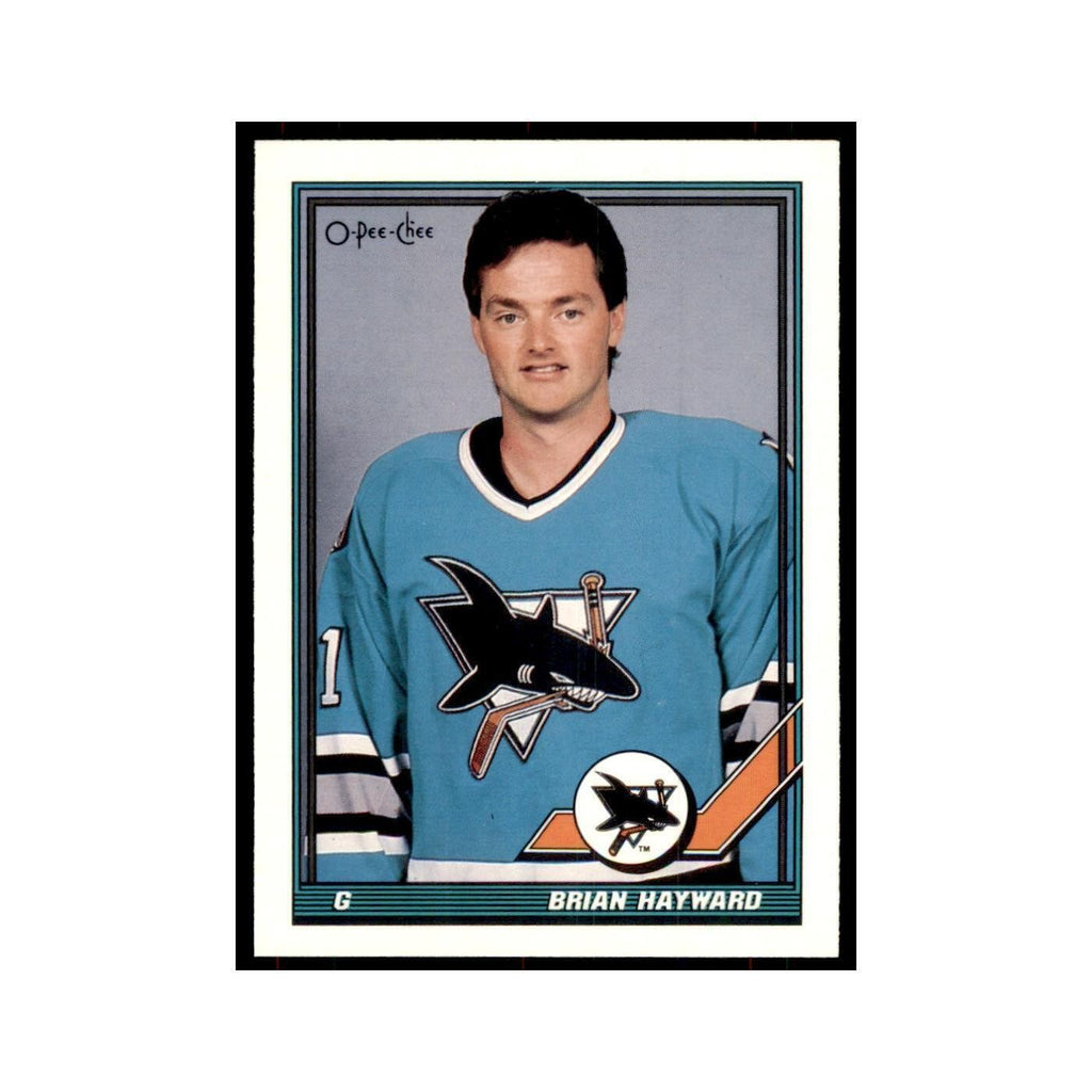 Brian Hayward 1991 O-Pee-Chee #178 San Jose Sharks Hockey Card NM