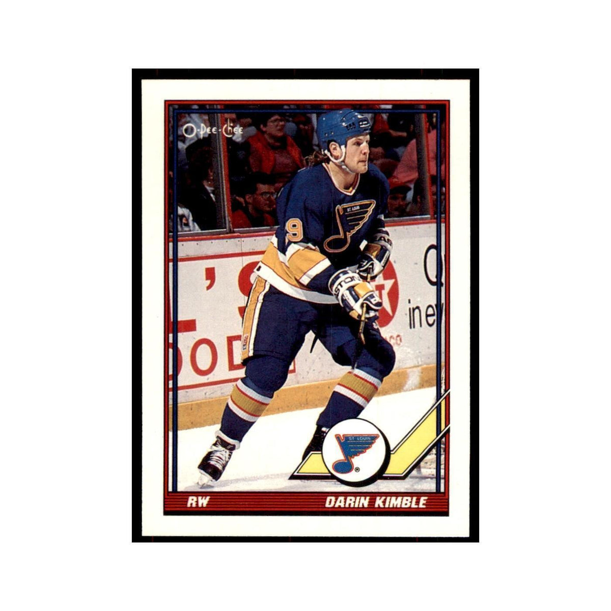 Darin Kimble 1991 O-Pee-Chee #156 St. Louis Blues Hockey Card NM