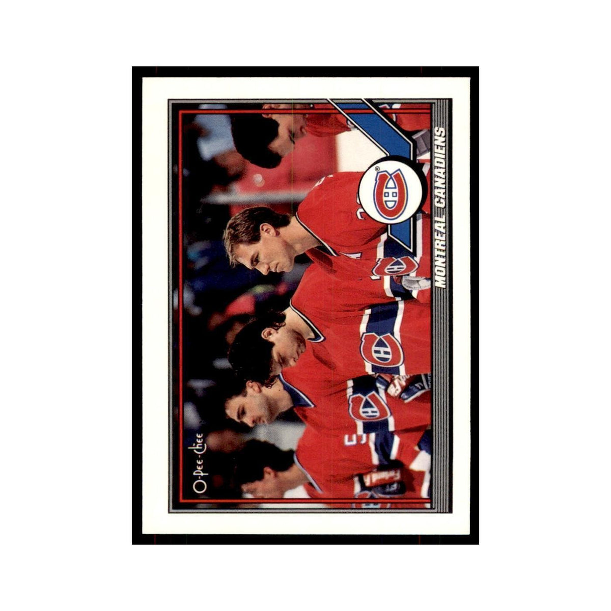 Montreal Canadiens 1991 O-Pee-Chee #298 Montreal Canadiens Hockey Card NM