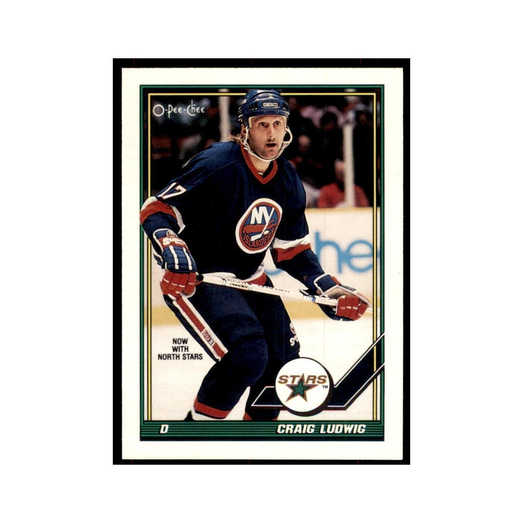 Craig Ludwig 1991 O-Pee-Chee #150 Minnesota North Stars Hockey Card NM
