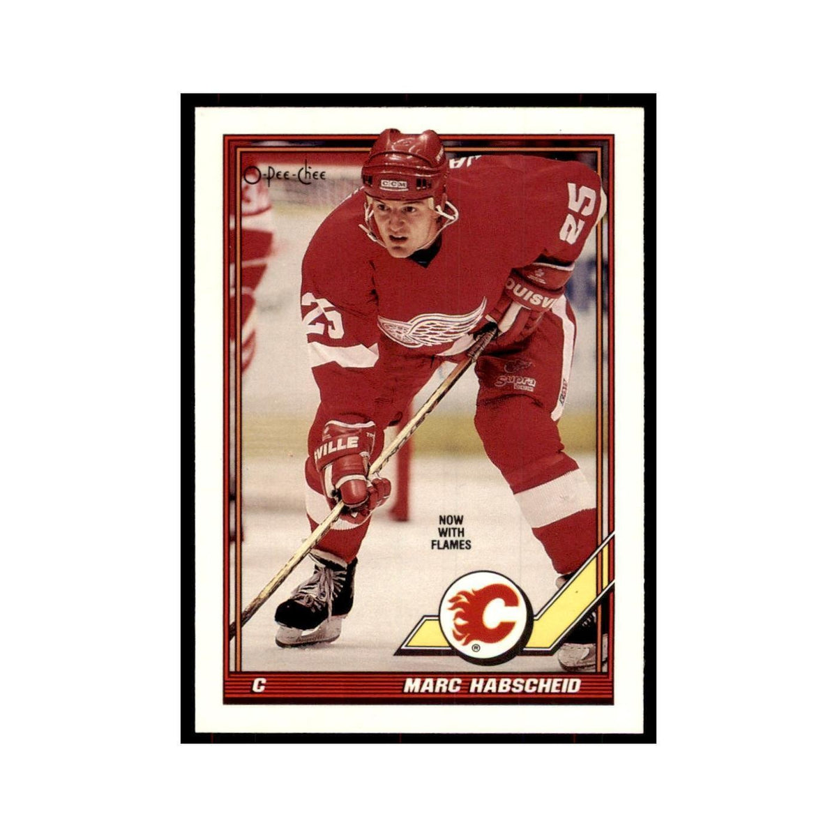 Marc Habscheid 1991 O-Pee-Chee #250 Calgary Flames Hockey Card NM