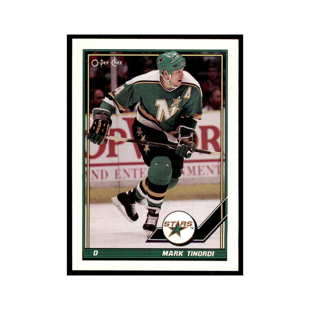 Mark Tinordi 1991 O-Pee-Chee #308 Minnesota North Stars Hockey Card NM