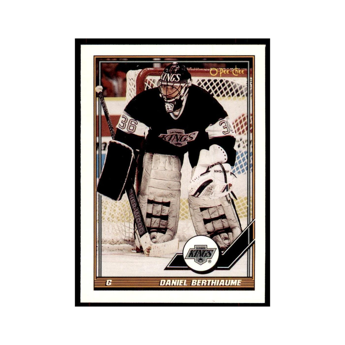 Daniel Berthiaume 1991 O-Pee-Chee #313 Los Angeles Kings Hockey Card NM