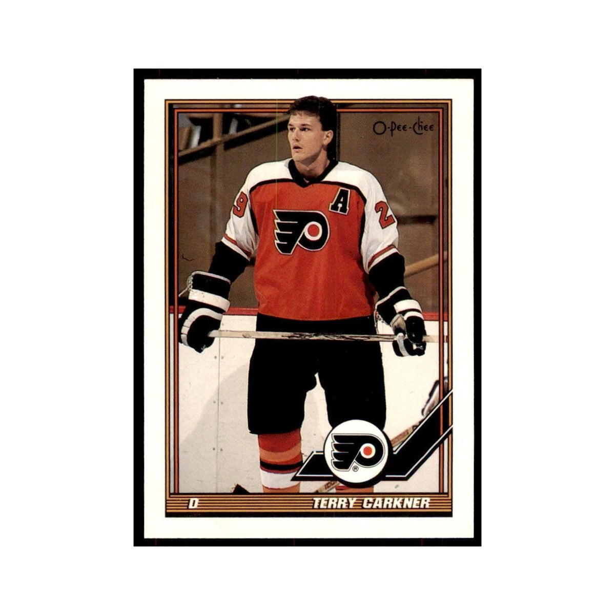 Terry Carkner 1991 O-Pee-Chee #291 Philadelphia Flyers Hockey Card NM