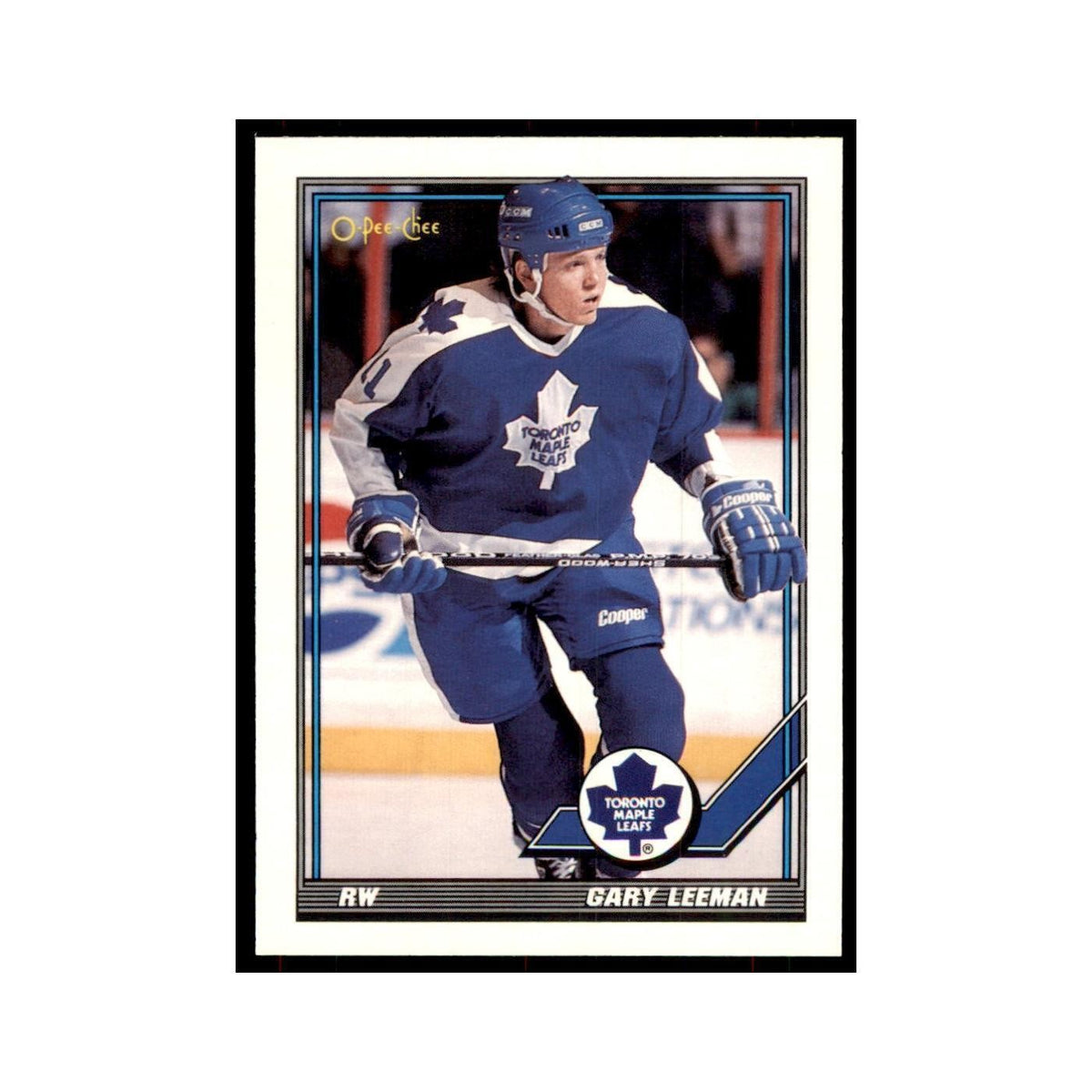 Gary Leeman 1991 O-Pee-Chee #188 Toronto Maple Leafs Hockey Card NM