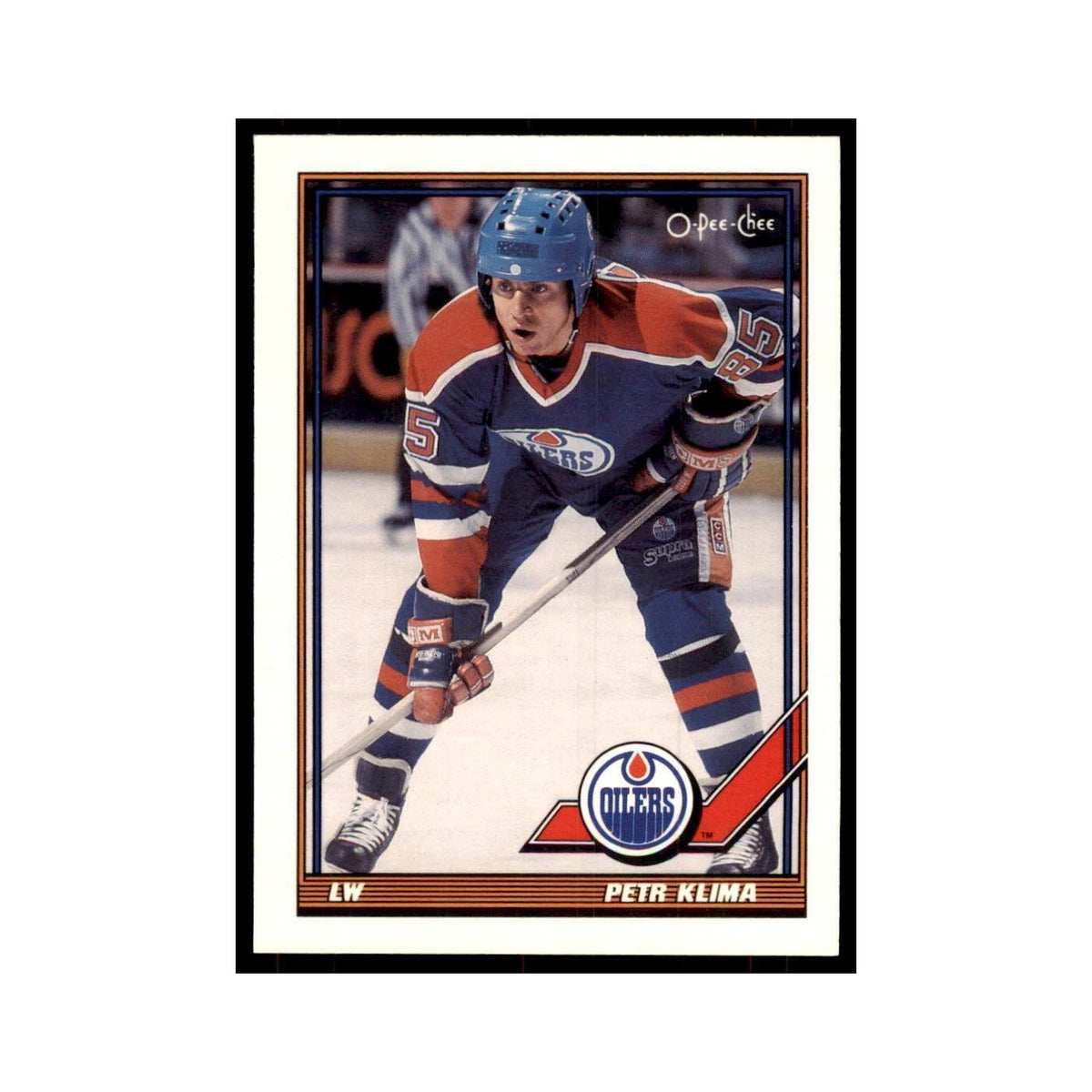 Petr Klima 1991 O-Pee-Chee #193 Edmonton Oilers Hockey Card NM