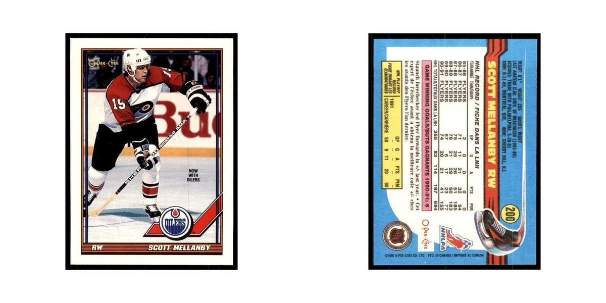 Scott Mellanby 1991 O-Pee-Chee #200 Edmonton Oilers Hockey Card NM