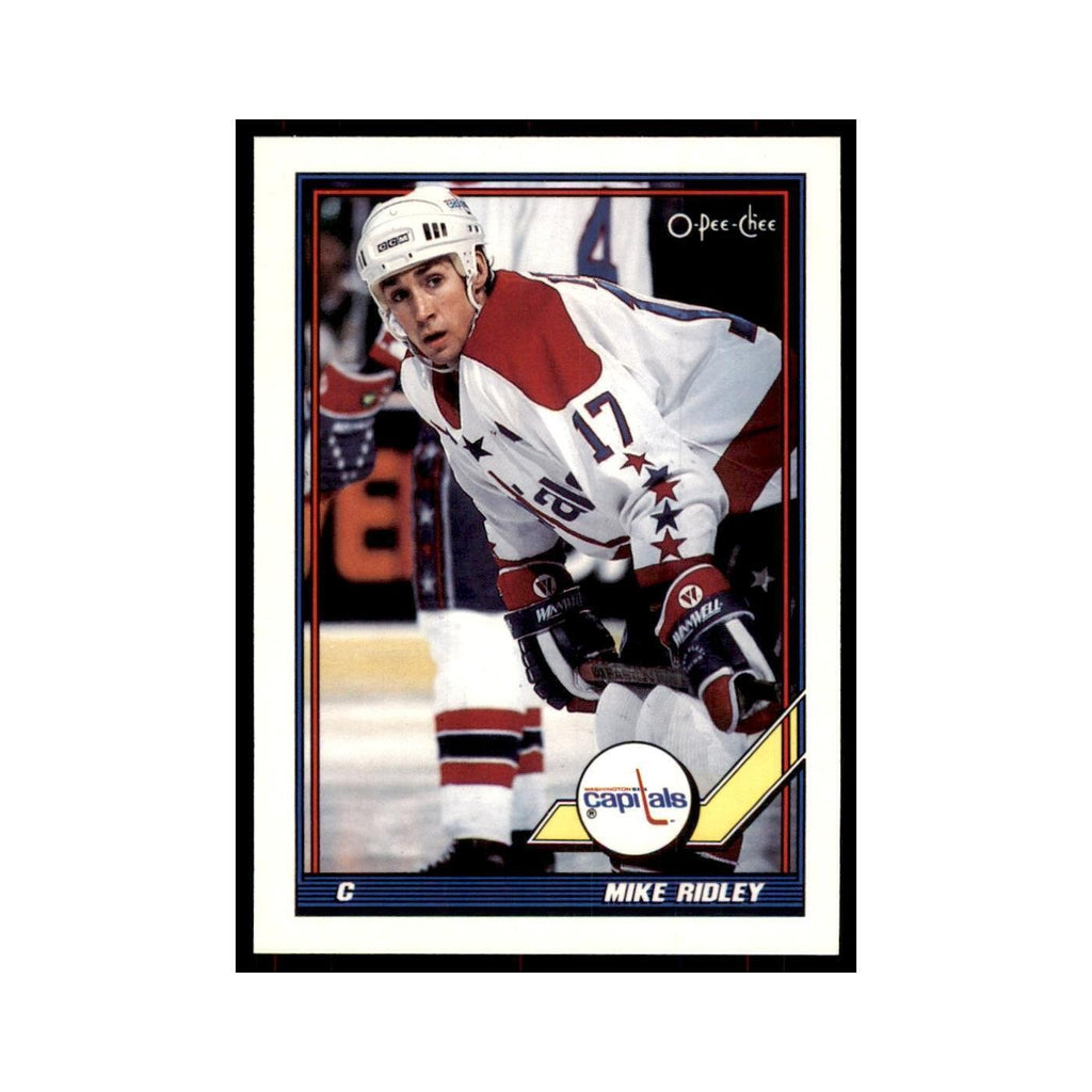 Mike Ridley 1991 O-Pee-Chee #245 Washington Capitals Hockey Card NM