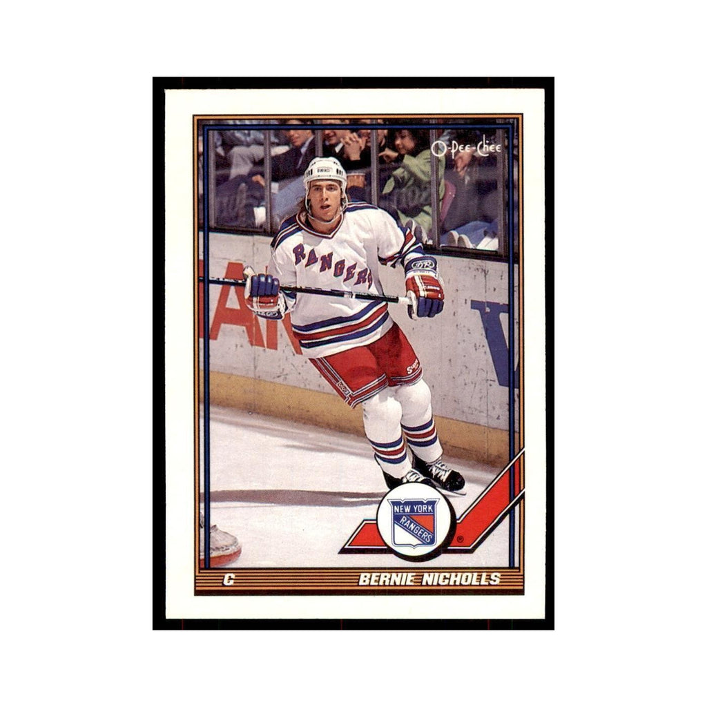Bernie Nicholls 1991 O-Pee-Chee #174 New York Rangers Hockey Card NM