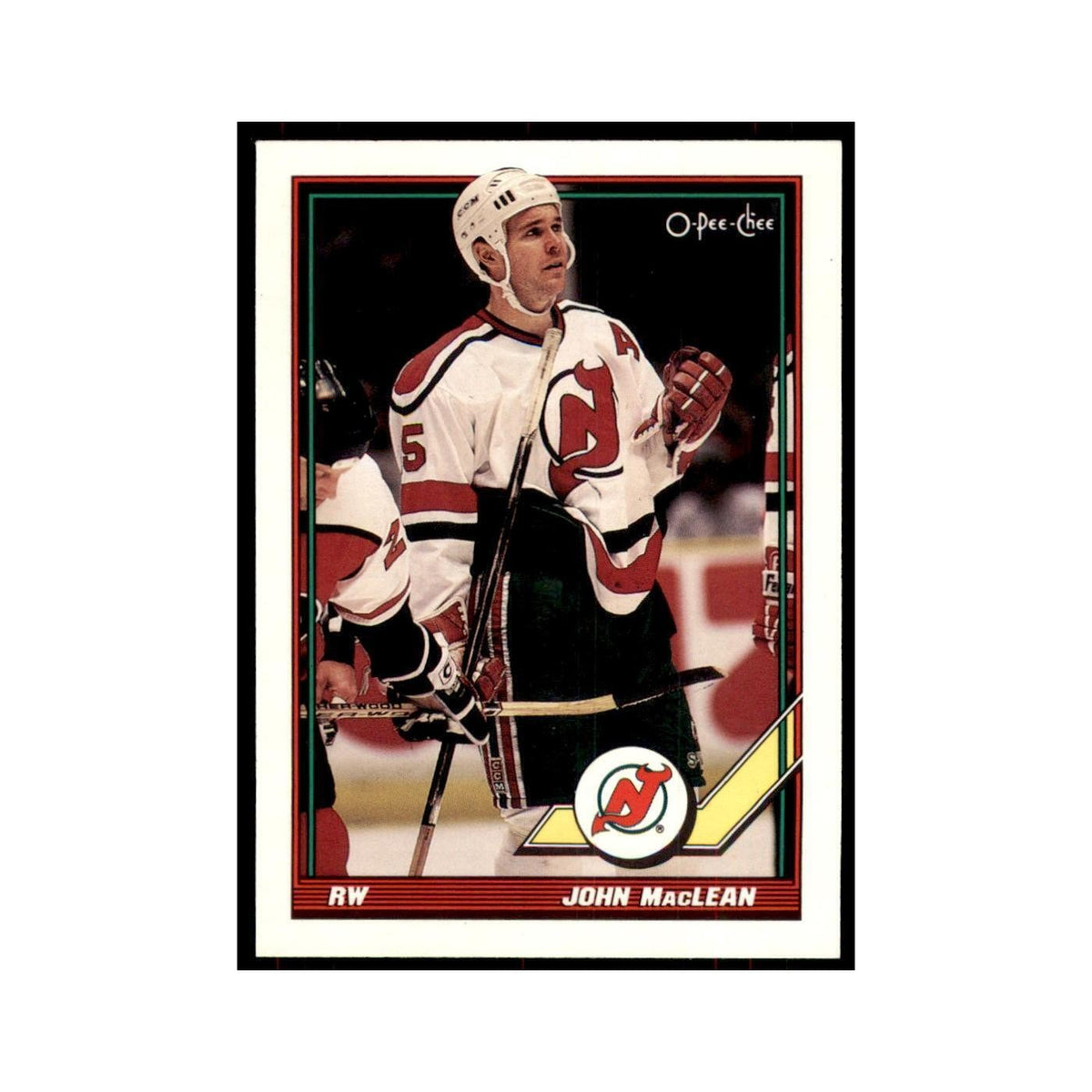 John MacLean 1991 O-Pee-Chee #239 New Jersey Devils Hockey Card NM