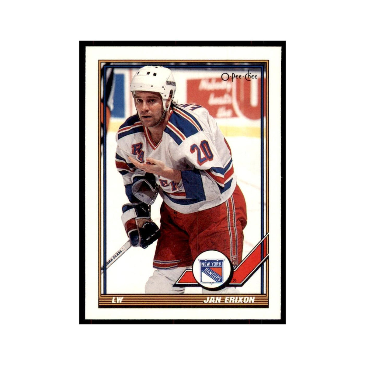 Jan Erixon 1991 O-Pee-Chee #152 New York Rangers Hockey Card NM