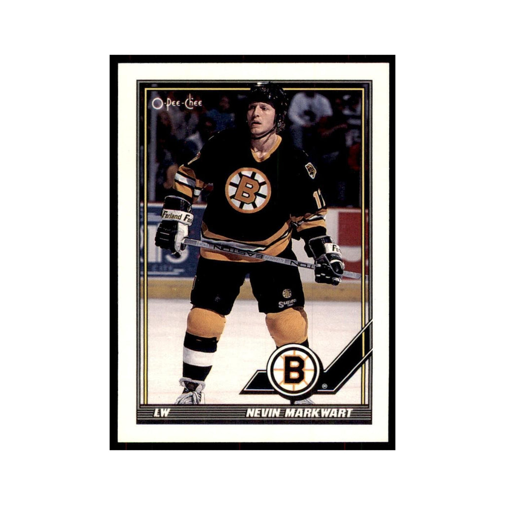 Nevin Markwart 1991 O-Pee-Chee #238 Boston Bruins Hockey Card NM