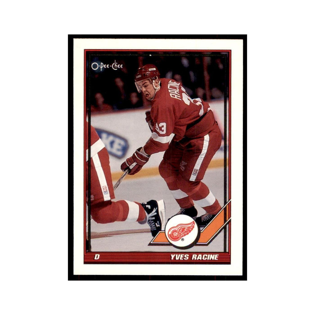 Yves Racine 1991 O-Pee-Chee #228 Detroit Red Wings Hockey Card NM
