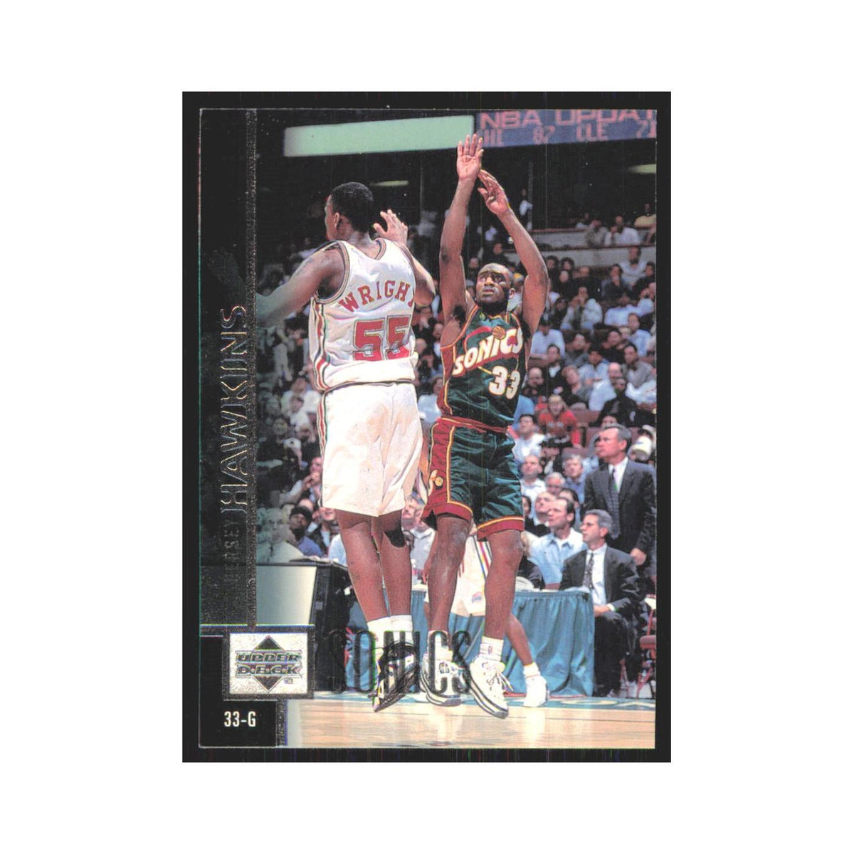 Hersey Hawkins 1997 Upper Deck #115 Seattle SuperSonics Basketball Card NM