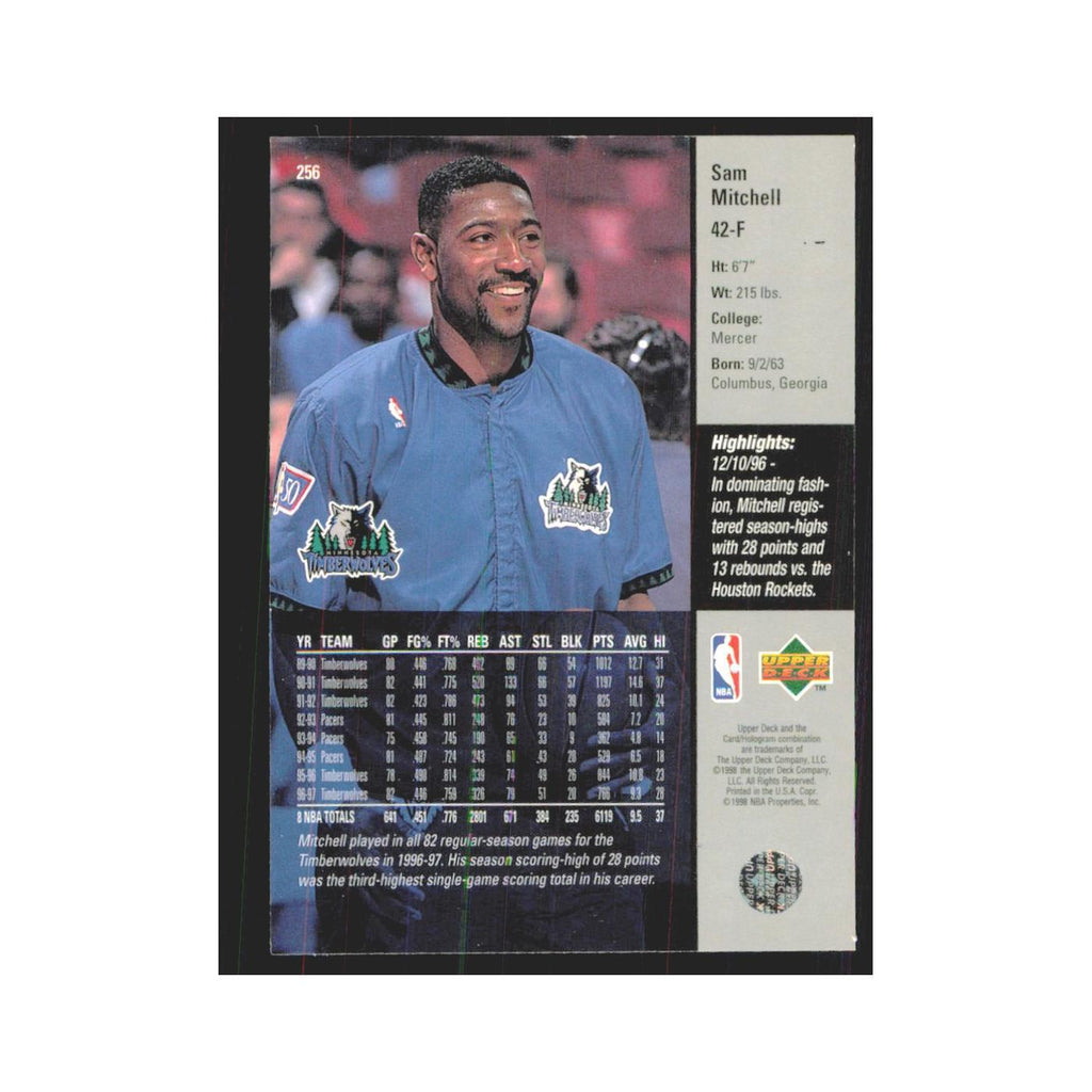 Sam Mitchell 1997 Upper Deck #256 Minnesota Timberwolves Basketball Card NM