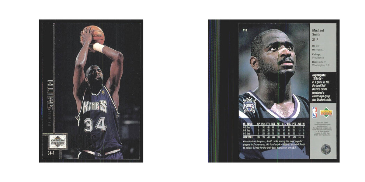 Michael Smith 1997 Upper Deck #110 Sacramento Kings Basketball Card NM