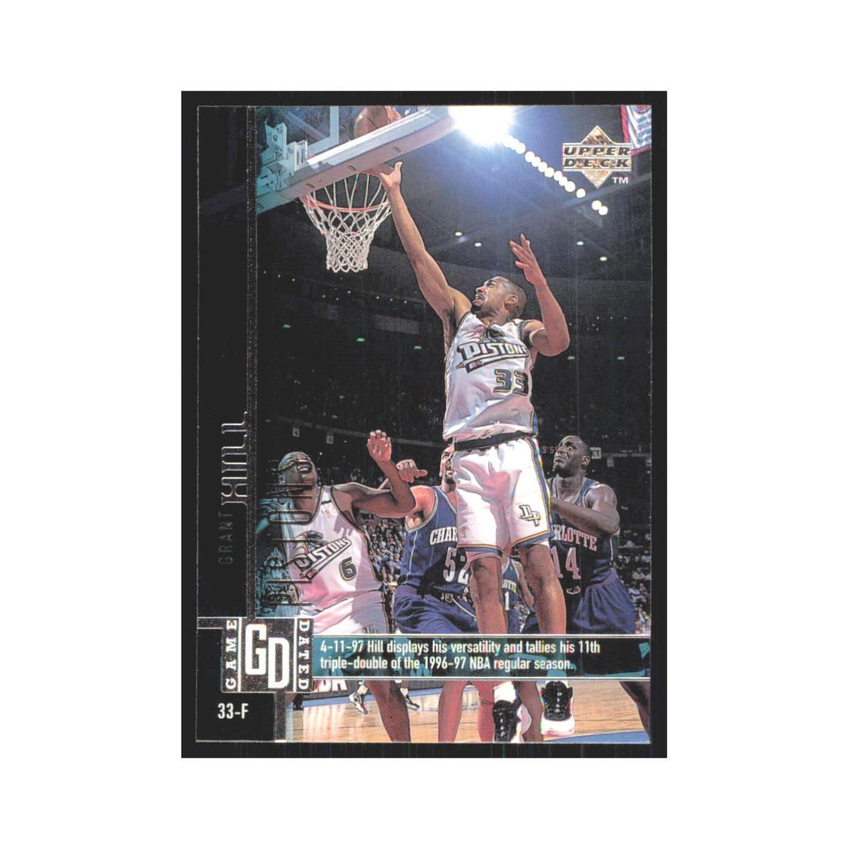 Grant Hill 1997 Upper Deck #34 Detroit Pistons Basketball Card NM