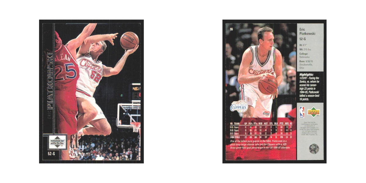 Eric Piatkowski 1997 Upper Deck #55 Los Angeles Clippers Basketball Card NM