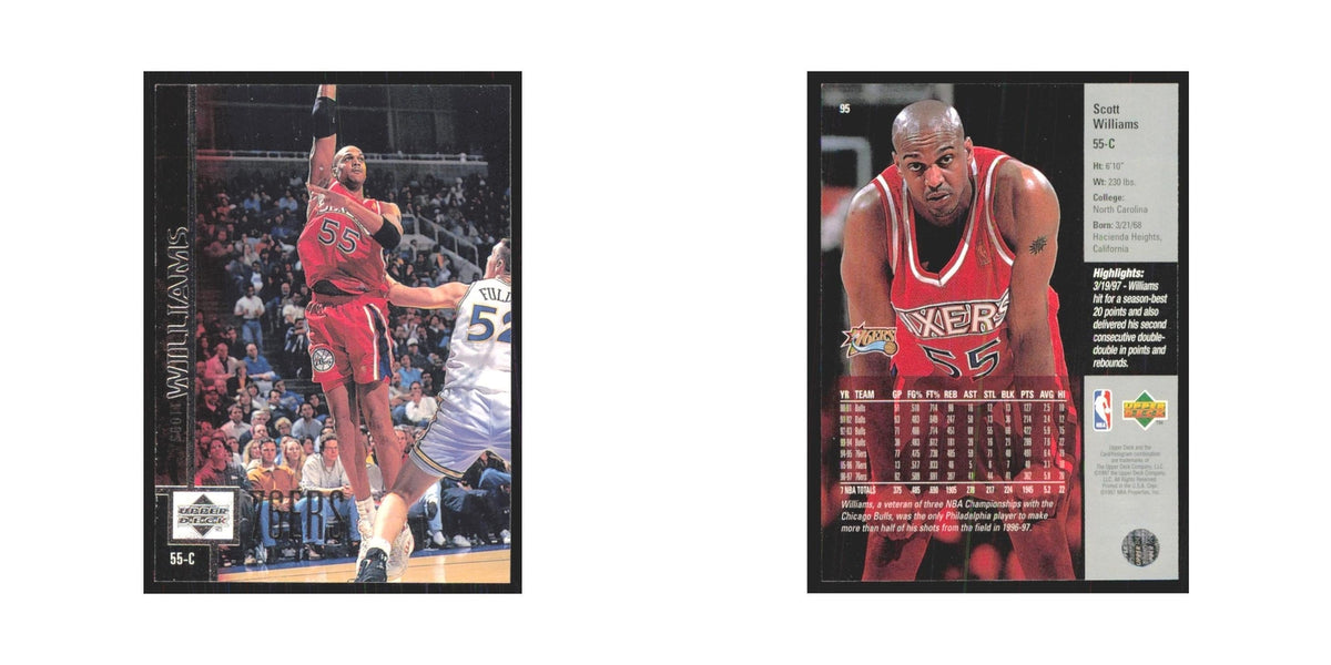 Scott Williams 1997 Upper Deck #95 Philadelphia 76ers Basketball Card NM