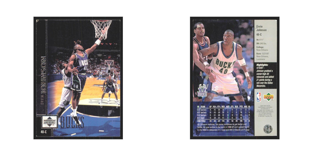 Ervin Johnson 1997 Upper Deck #251 Milwaukee Bucks Basketball Card NM