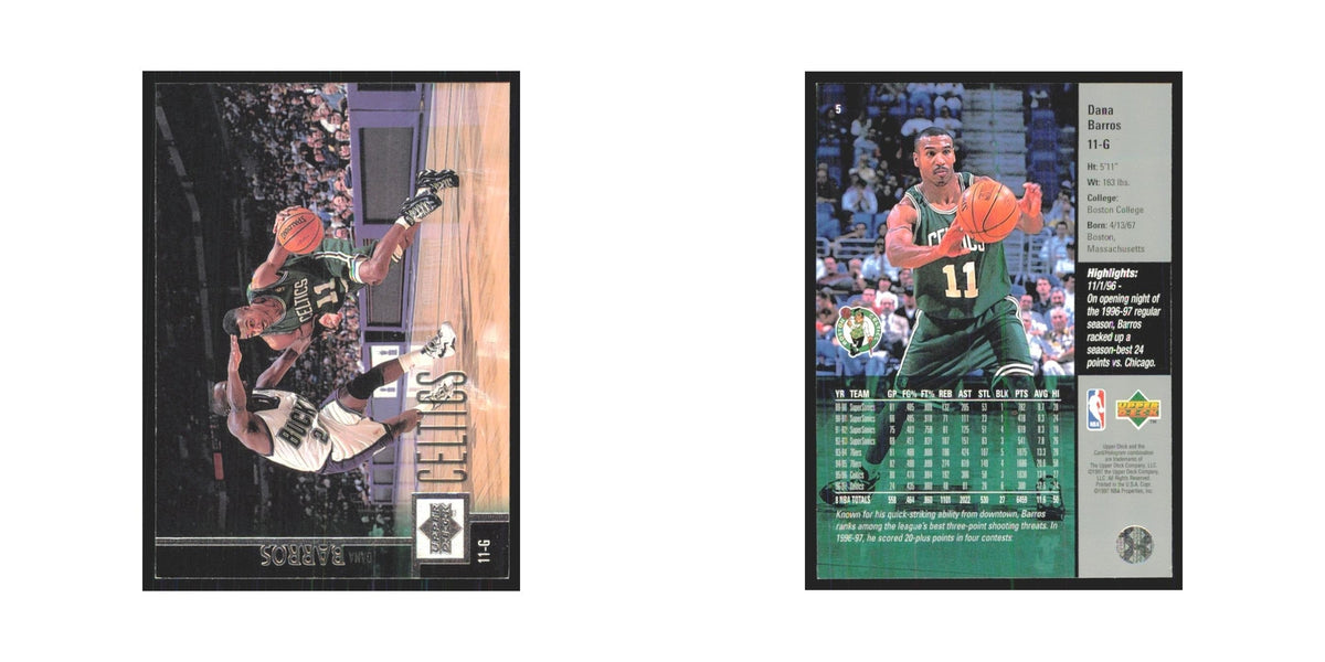 Dana Barros 1997 Upper Deck #5 Boston Celtics Basketball Card NM