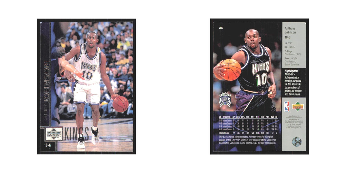 Anthony Johnson 1997 Upper Deck #286 Sacramento Kings Basketball Card NM
