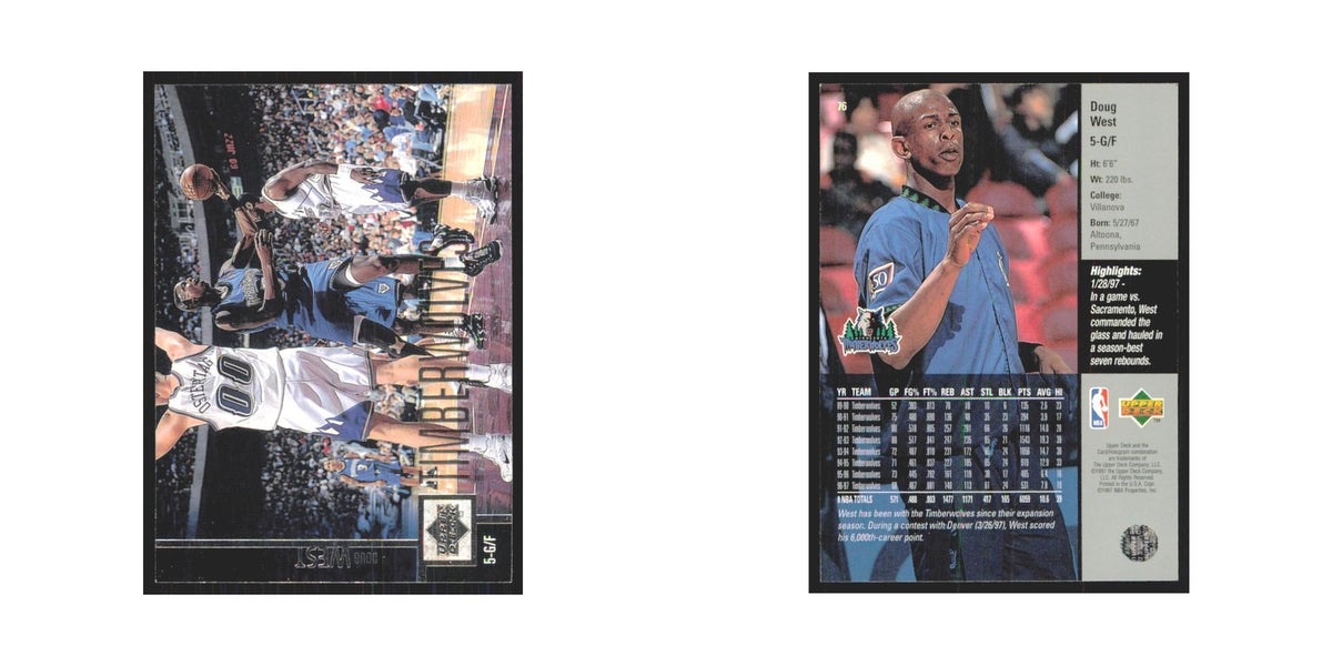 Doug West 1997 Upper Deck #76 Minnesota Timberwolves Basketball Card NM