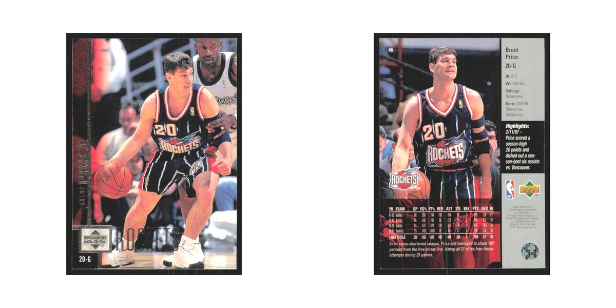 Brent Price 1997 Upper Deck #46 Houston Rockets Basketball Card NM
